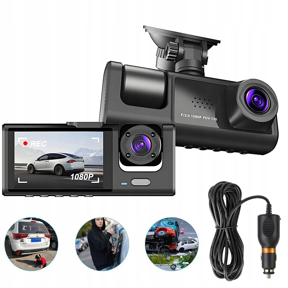 1080P 64G SD DVR 3 Cameras IR Reversing Camera Night Stable Recording