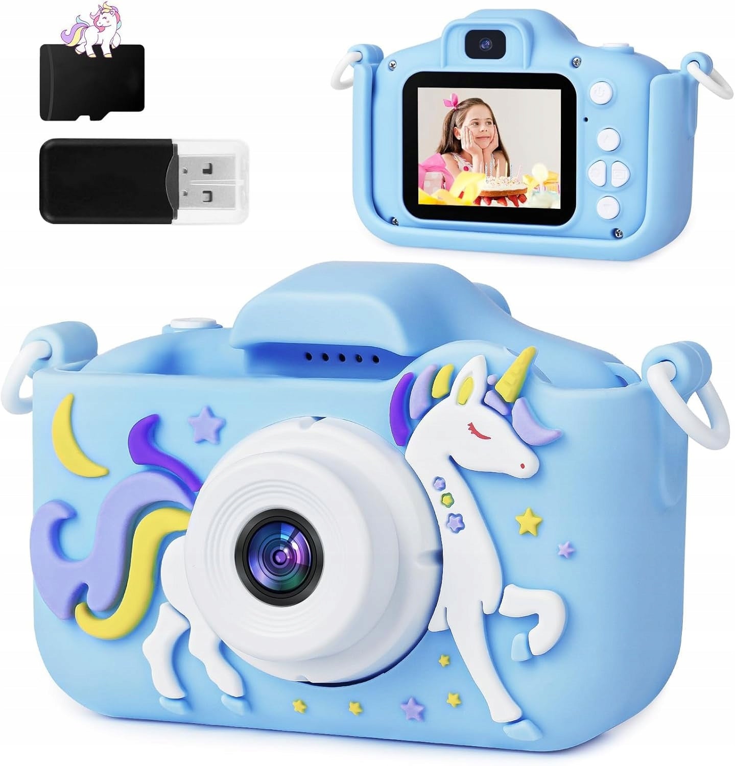 1080P DIGITAL UNICORN BABY CAMERA WITH 32GB SD CARD FOR GIFT