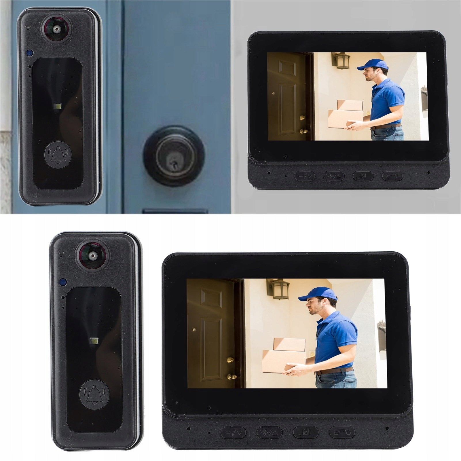 1080P HD Wireless Video Doorbell Camera Wide Angle IP Night Vision Brand no brand