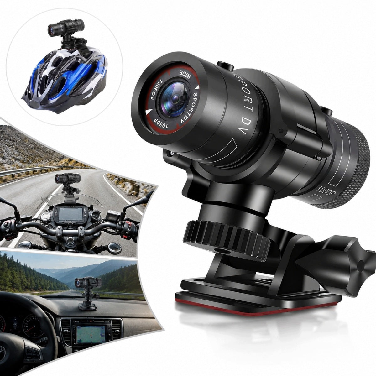 1080P WATERPROOF SPORTS CAMERA with 120° wide angle lens