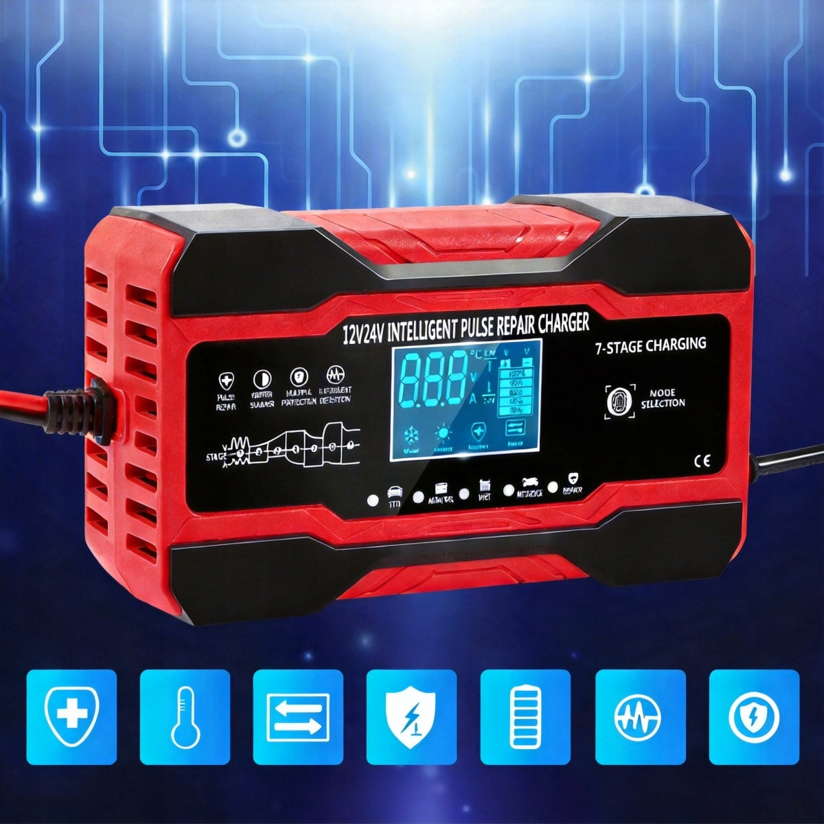 10A 12V/24V Rectifier for LCD Batteries Repair Function Charger Packaging status original