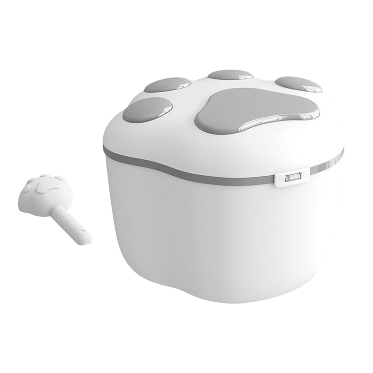 10KG Pet Cat Food Storage Container Kitchen Cereal Rice Grains Gray