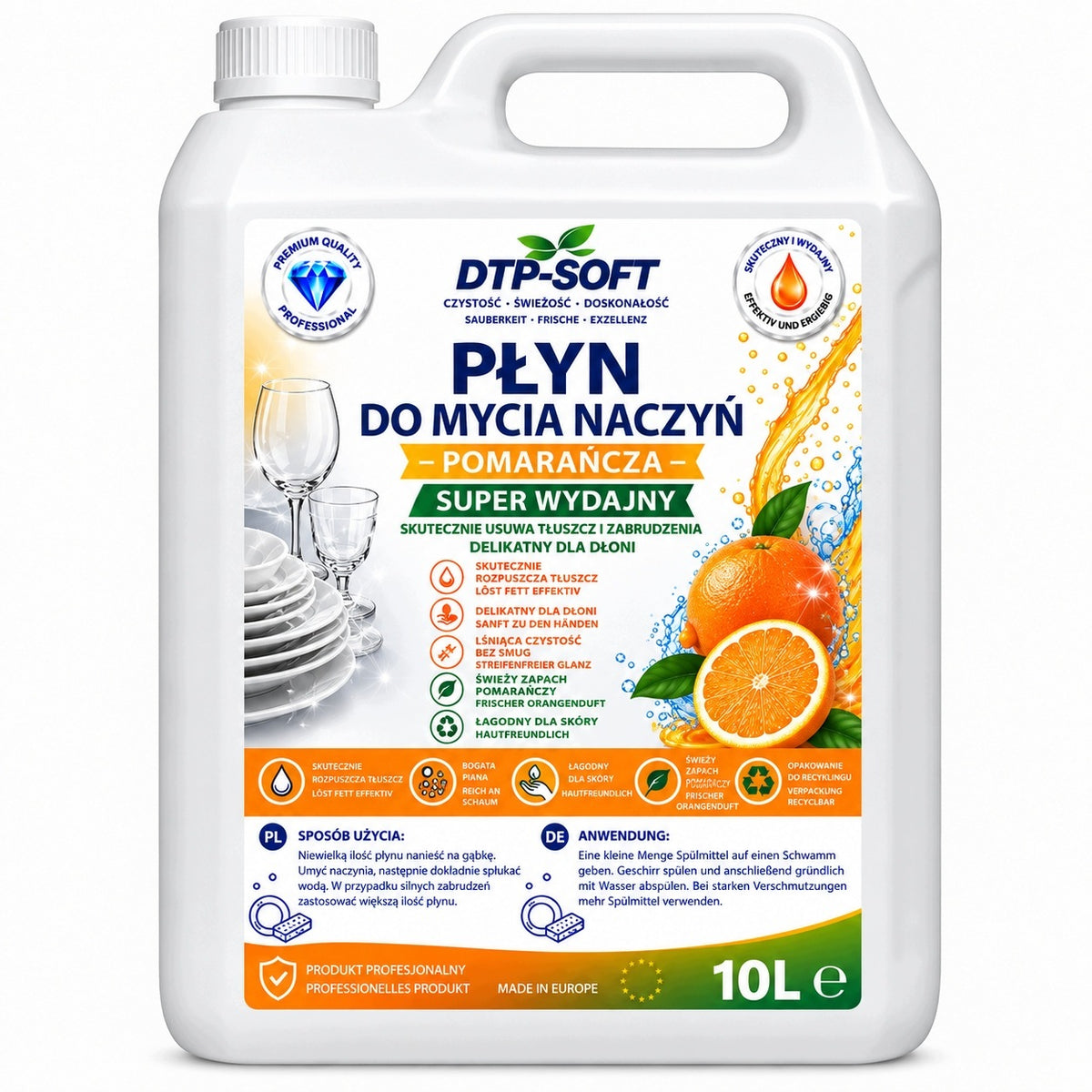 10L DISHWASHING LIQUID ORANGE - MODERN FORMULA 10 LITERS PREMIUM
