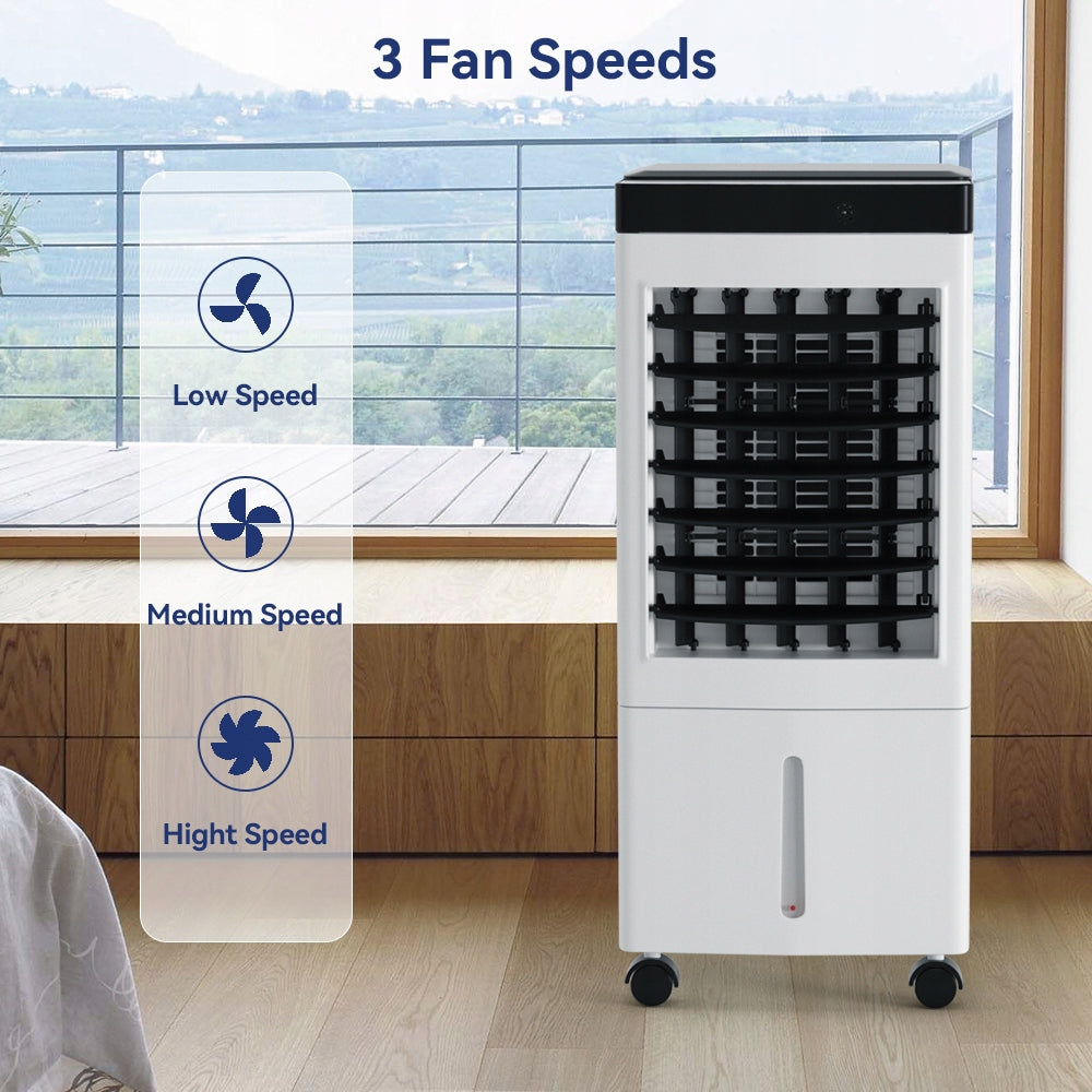 10L Portable Evaporative Cooler with Humidification Function Dominant color white