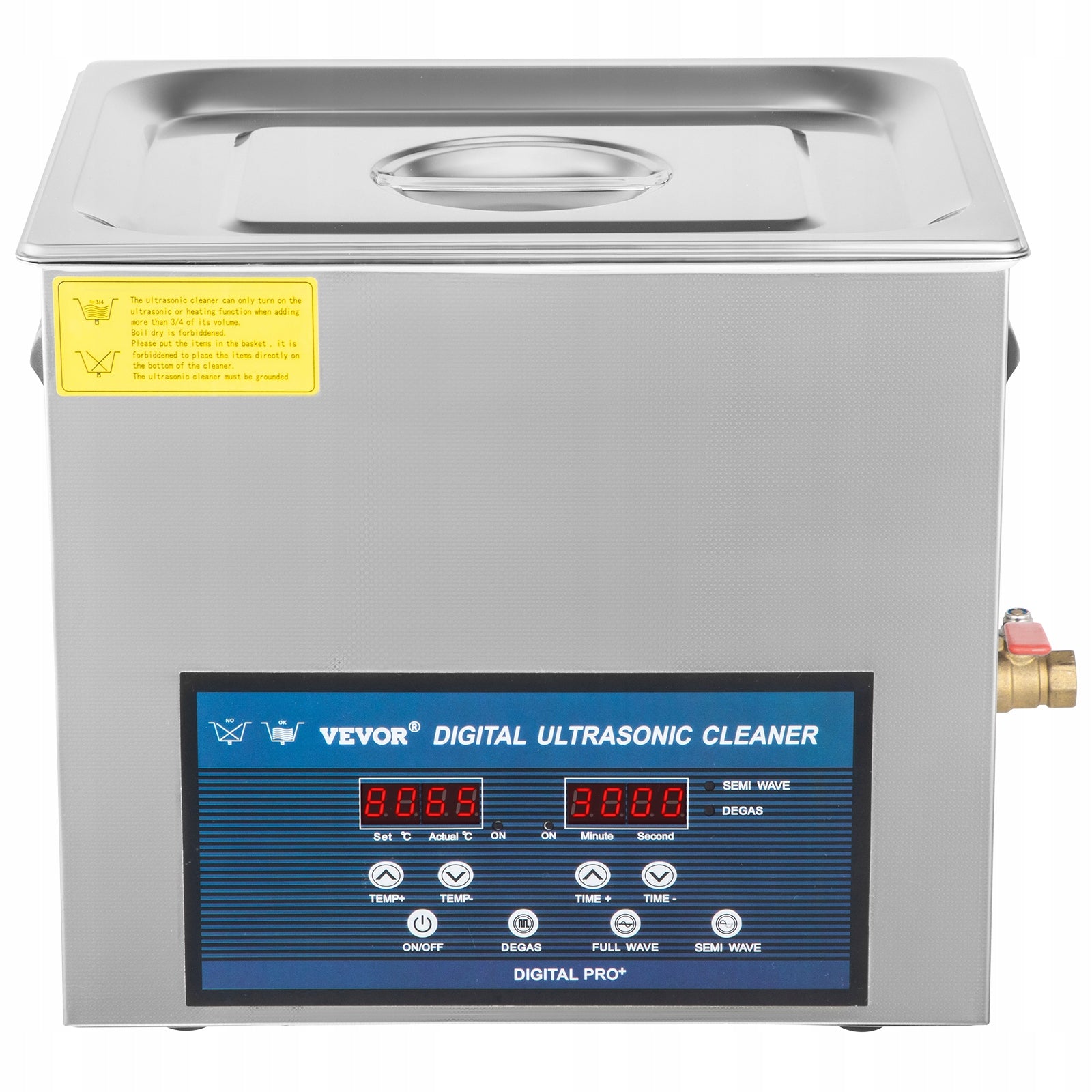 10L Ultrasonic Cleaner Dual Frequency Heater 28/40KHz Jewelry Parts Brand Vevor