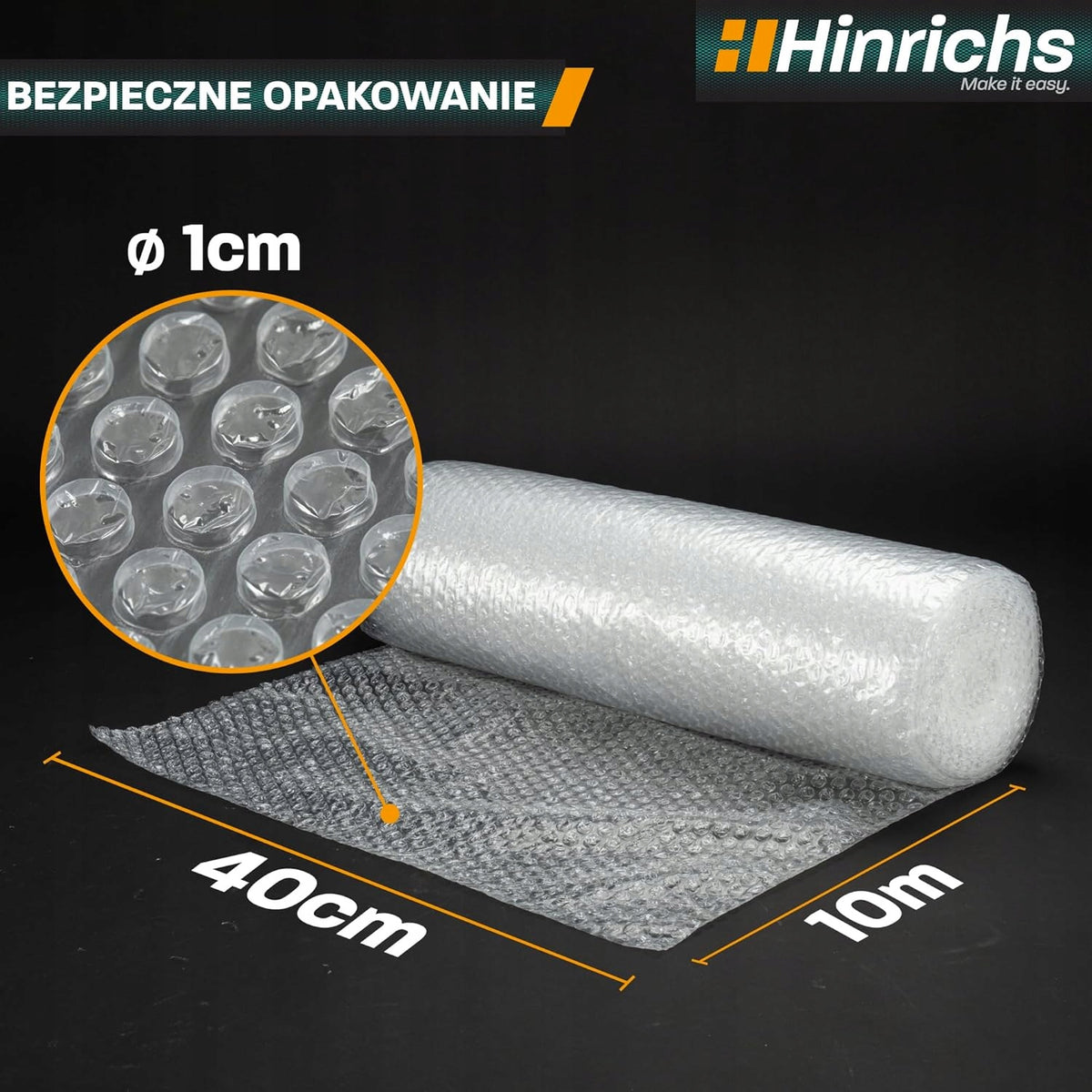 10M X 40CM ROLL BUBBLE WRAP FOR SHIPPING AND PACKING CUSHIONING Width 40 cm