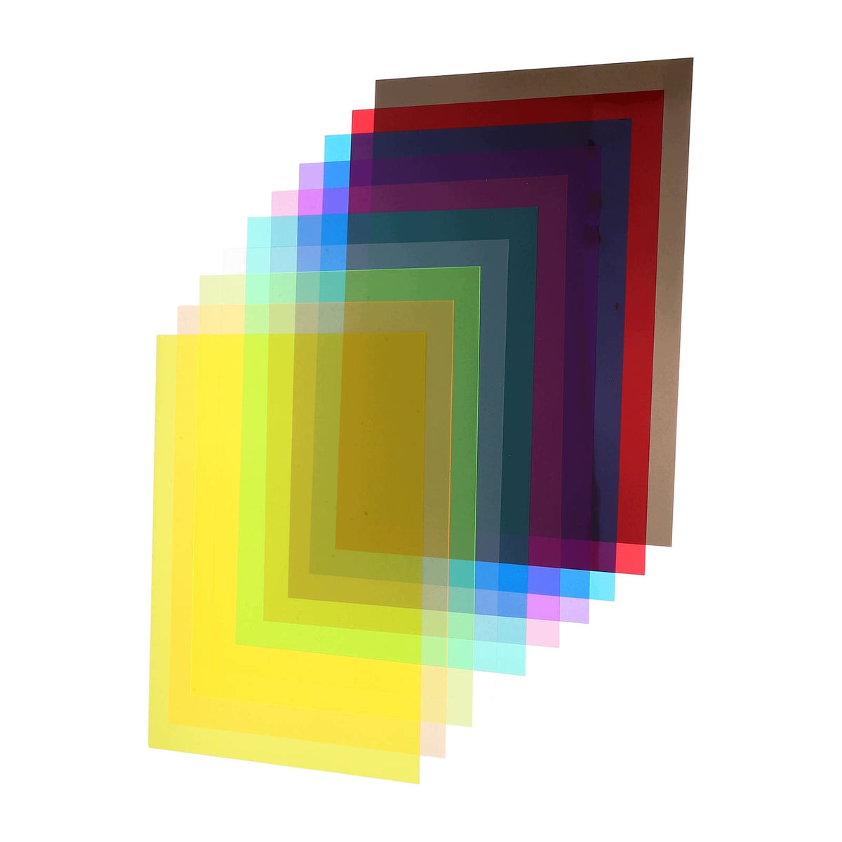 10PCS ASSORTED COLOR PVC SHEETS DURABLE TRANSPARENT CRAFT FILM FOR DIY Length 29.7 cm