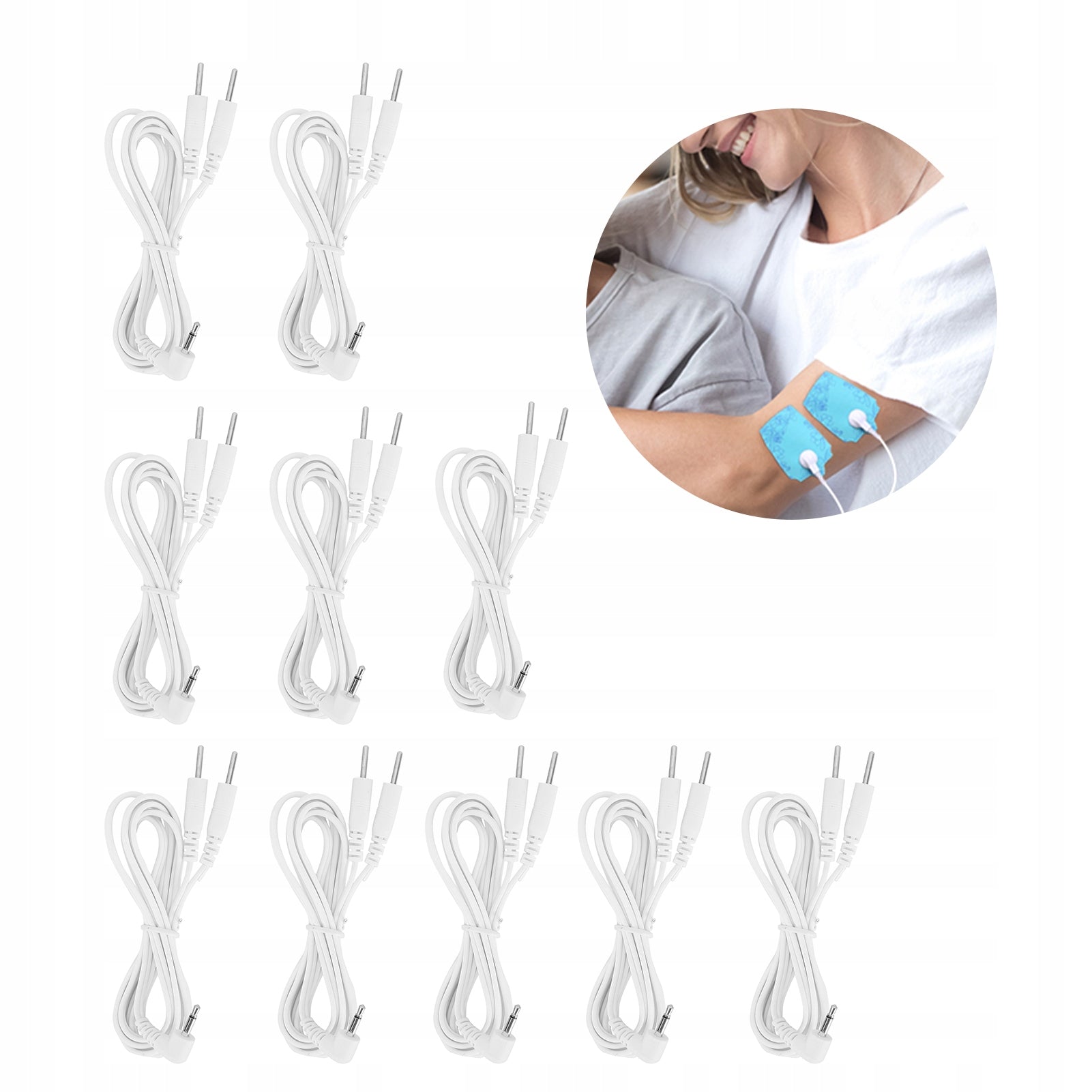 10PCS CABLES WIRES ELECTROSTIMULATOR DC 2,5MM Manufacturer code 1411200442011