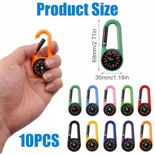 10PCS KEY COMPASS SURVIVAL CAMPING COMPASS PIECES Manufacturer code Bez marki