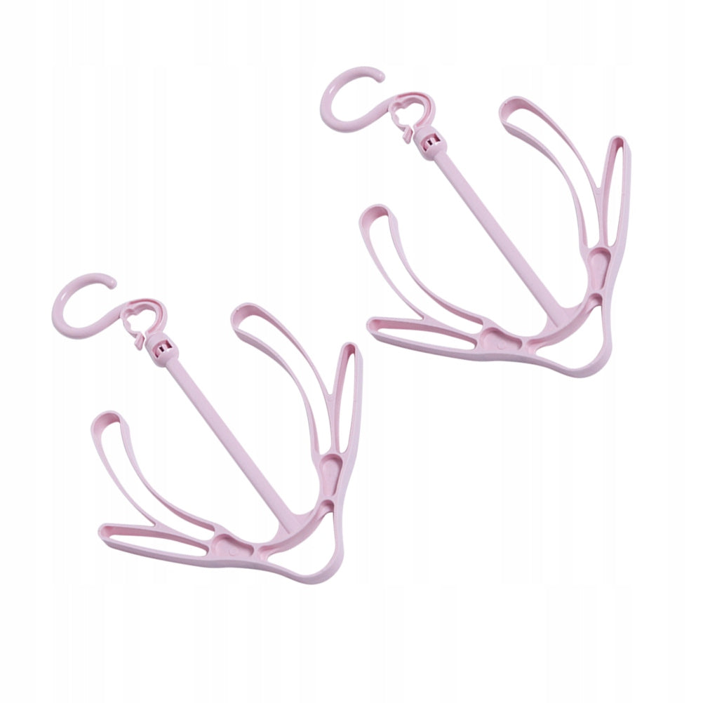10PCS PINK WINDPROOF SHOES DRYING RACK WITH DOUBLE HOOKS FOR HANGING Brand no brand