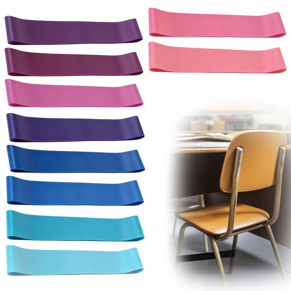 10PCS Resistance bands for chair, active seat support
