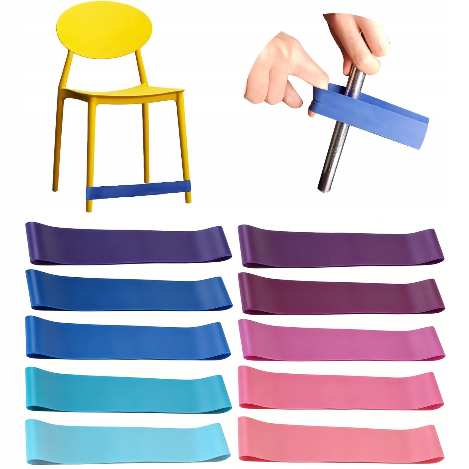 10PCS Resistance bands for chair, active seat support