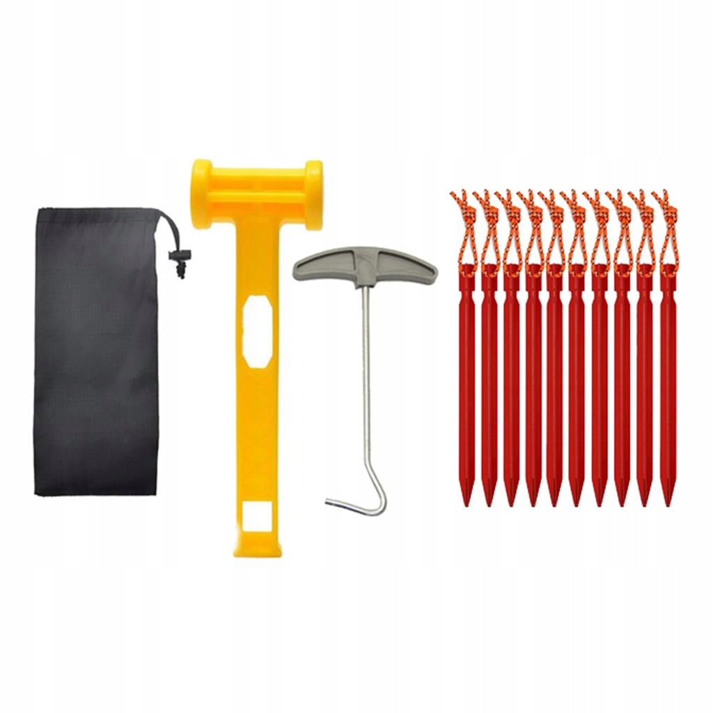 10PCS Ultralight Anti rust Aluminum Alloy Tent Peg Spike Camping Tarp Red