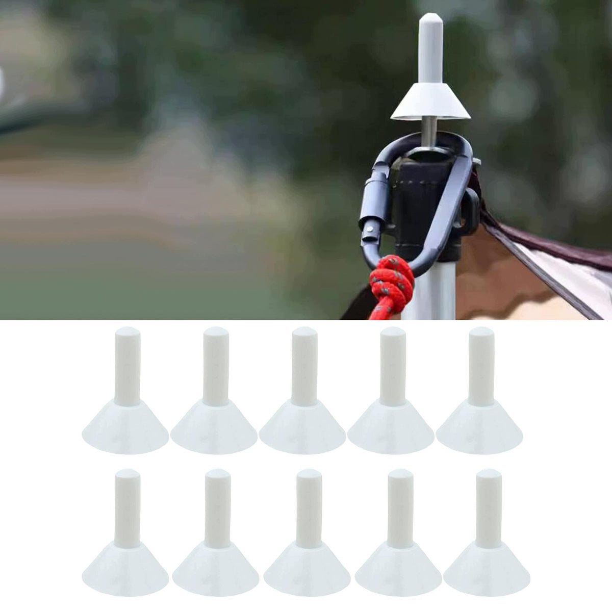 10PCs Zeltstangen Tips Caps Guard Protection Accessories Protector Tarp