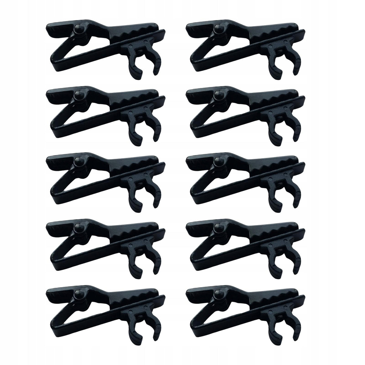 10Pack Mini Microphone Holder Lapel Tie Clip Hook