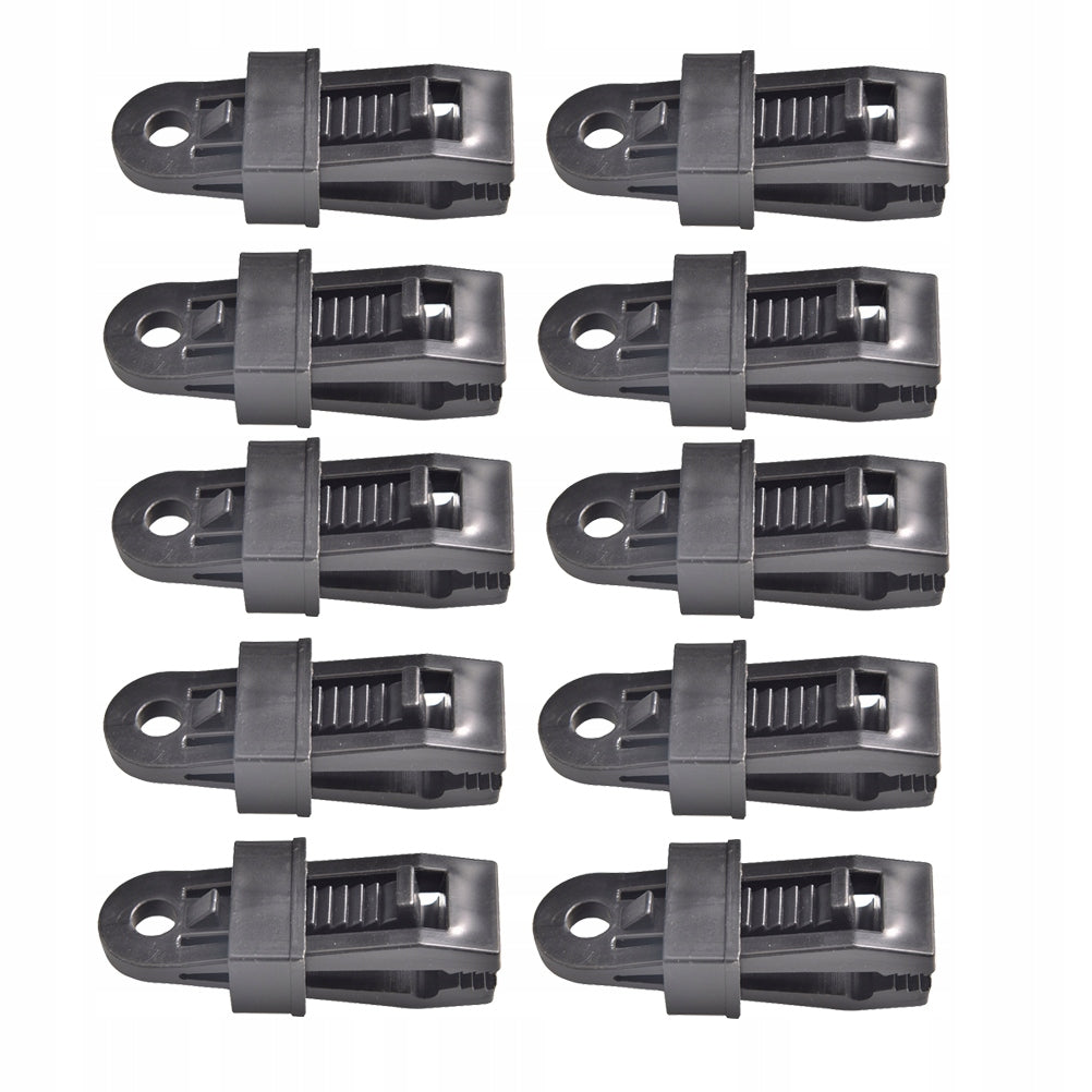 10Pcs Black Plastic Tent Clamps with Durable Alligator Clips for Camping Manufacturer code 7255390