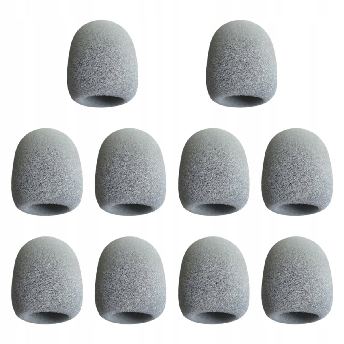 10Pcs Handheld Microphone Cover Sturdy Sponge Foam Mic Cover for Gray Packaging status original