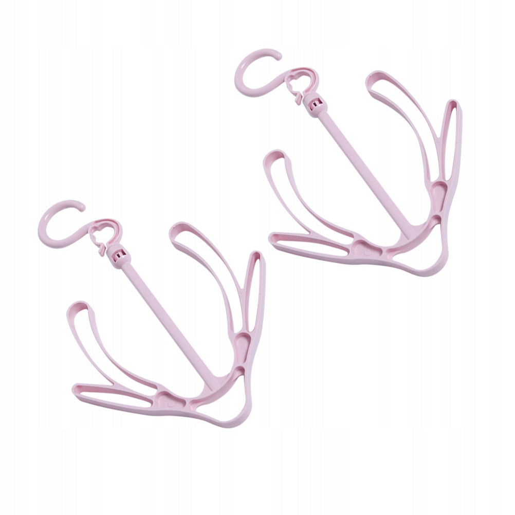 10Pcs Pink Windproof Double Hook Shoe Drying Rack with Clips Brand no brand