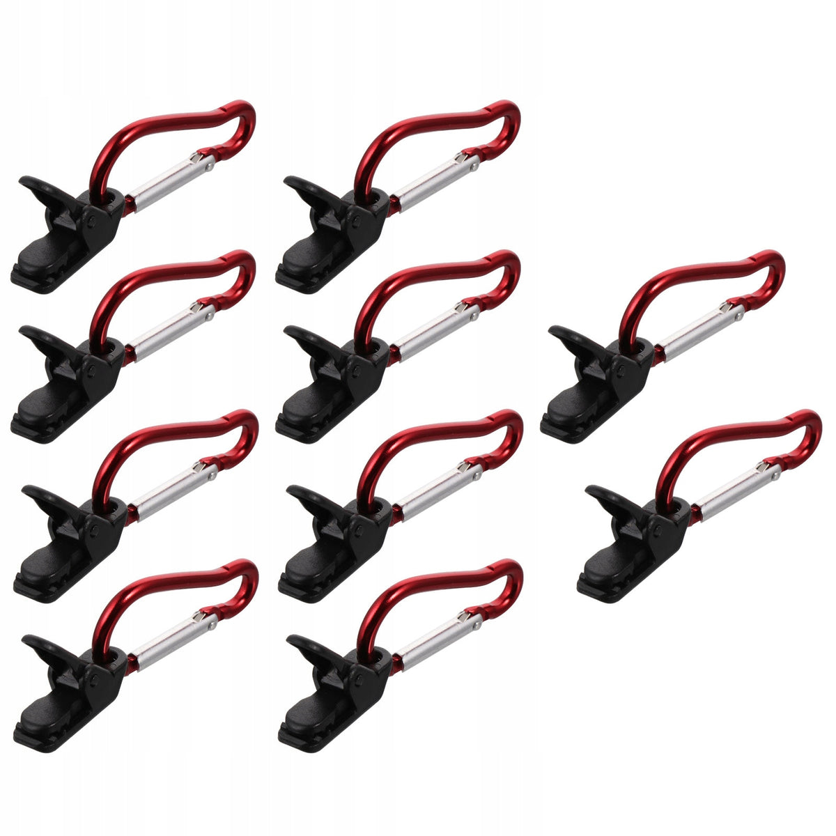 10SETS RED PLASTIC TARP CLIPS WITH PUSH CLAMP FOR CAMPING TENTS Manufacturer code 8910364