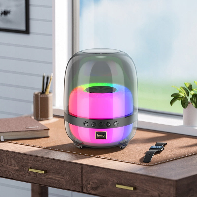 10W BLUETOOTH SPEAKER WITH LED BACKLIGHT RGB TRANSPARENT TWS Brand Hoco
