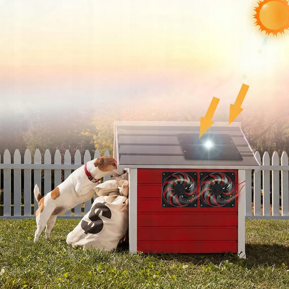 10W SOLAR FAN, EXHAUST FAN FOR GREENHOUSE, SHED, CHICKEN COOP Fan type circulator