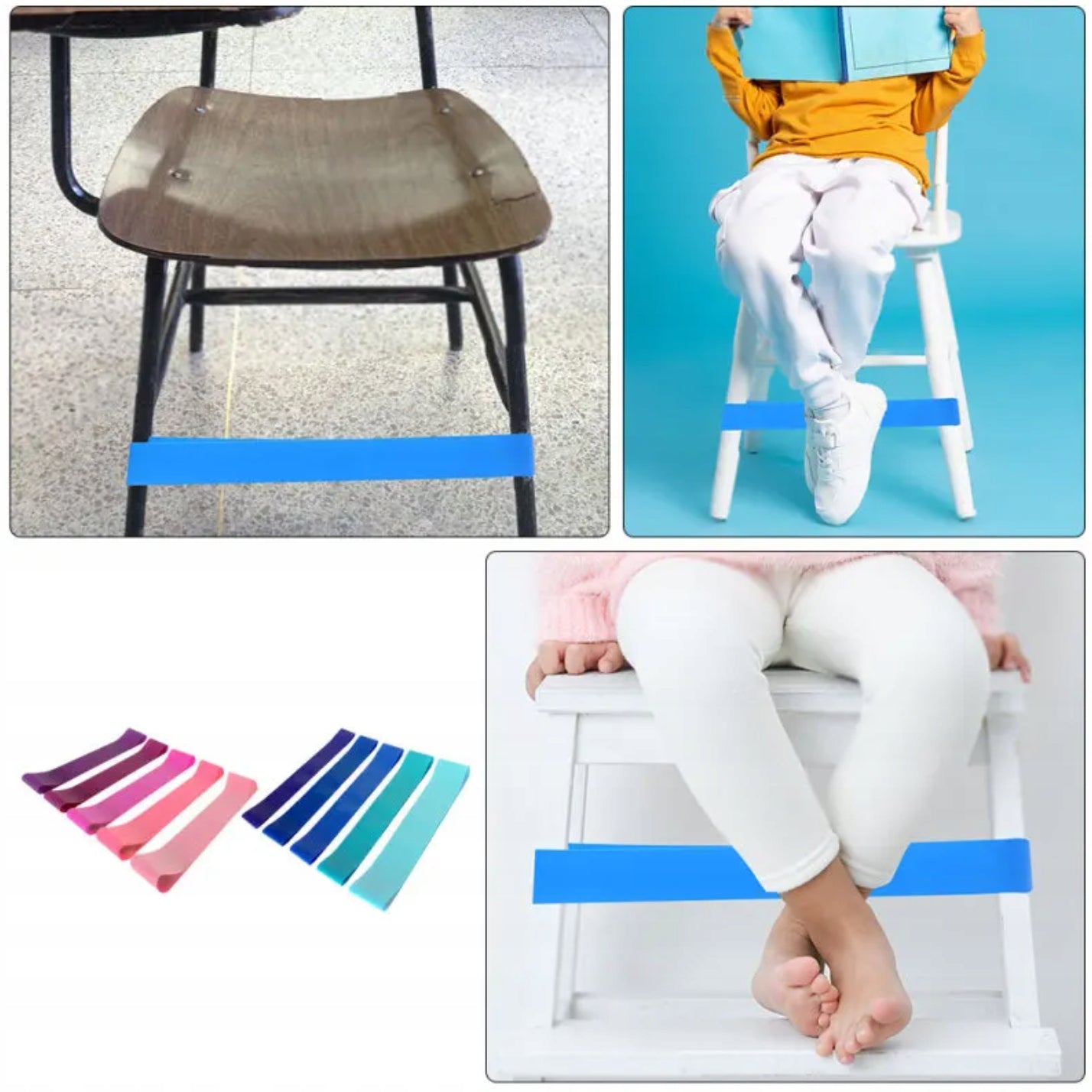 10X ELASTIC CHAIR BANDS RELAXING LEGS FOR MULTIFUNCTIONAL ELASTIC BAND Number of pieces in the set 10