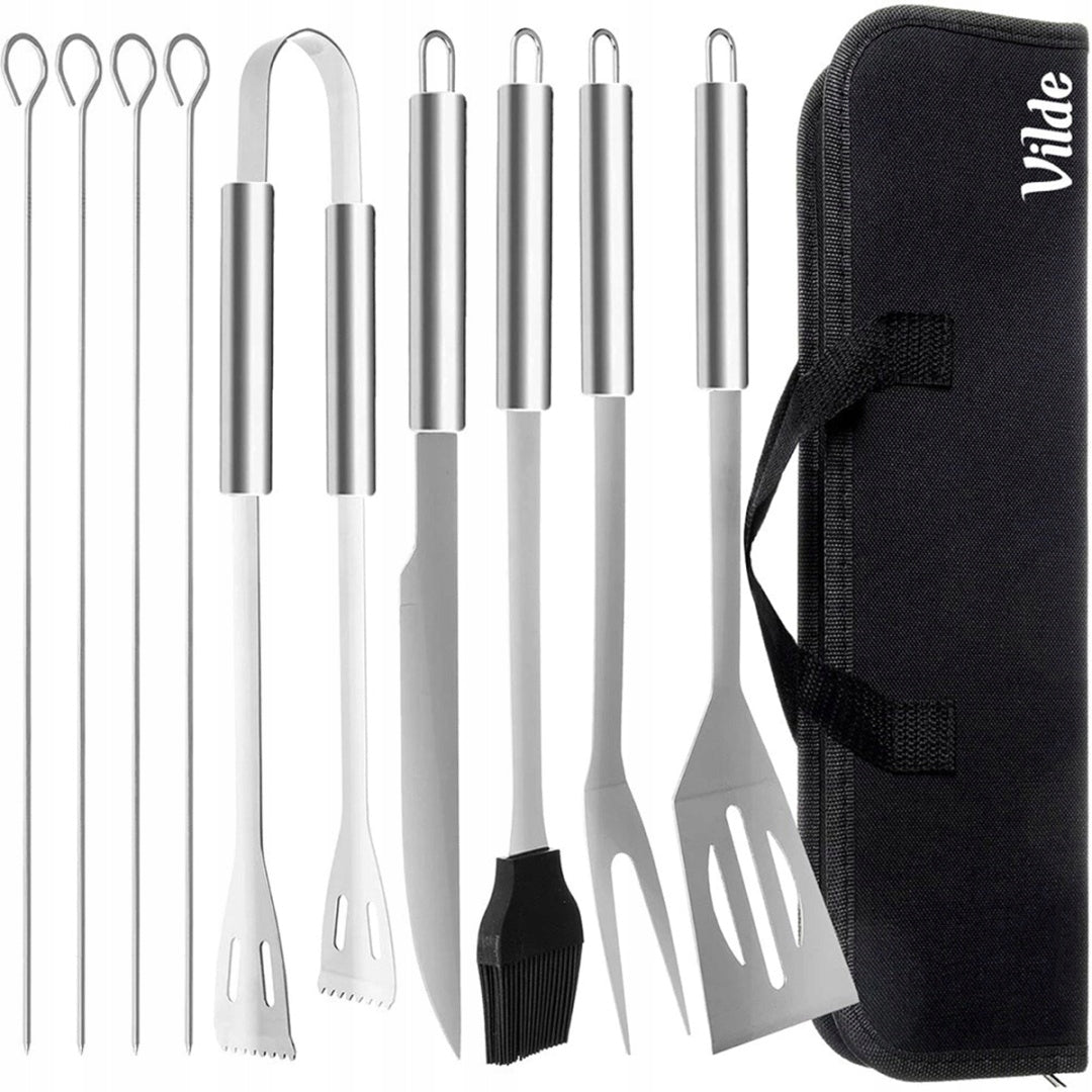 10X UTENSILS GRILL SET GRILL ACCESSORIES SET OF UTENSILS STEEL Manufacturer Vilde