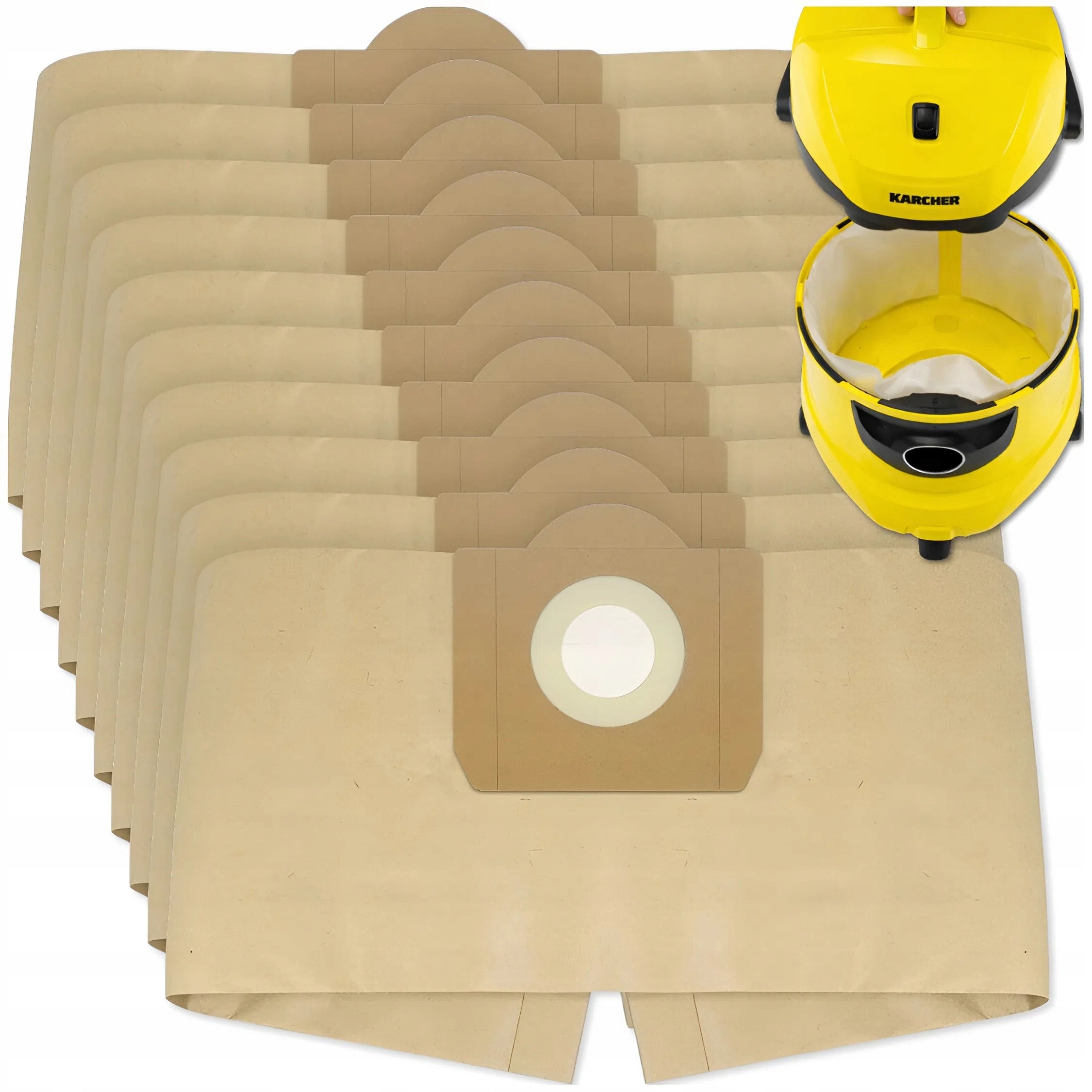 10X VACUUM CLEANER BAG PAPER BAGS KARCHER BAGS 10 PCS.