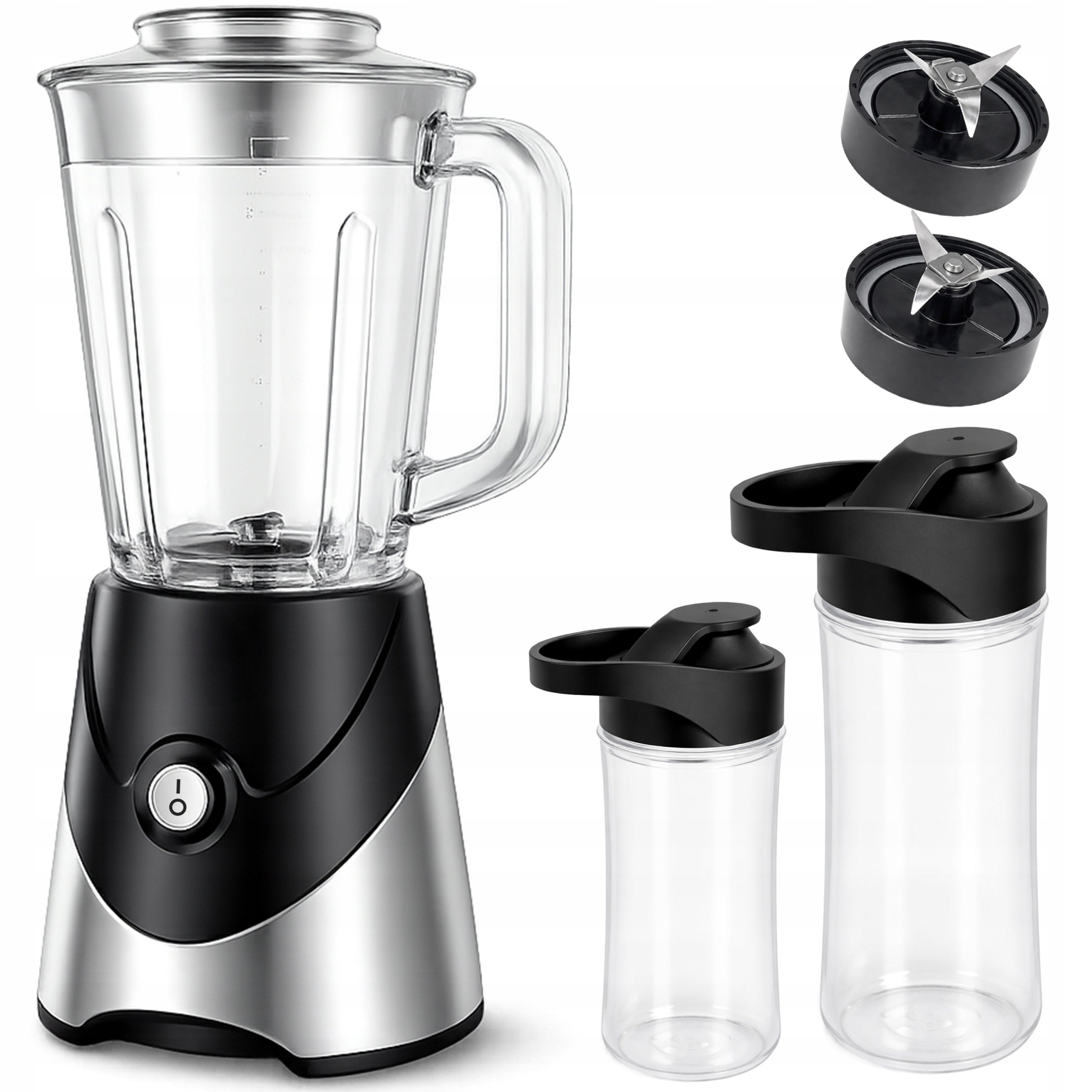 10in1 CUP BLENDER FOR SMOOTHIE COCKTAILS 1,2L 2 WATER BOTTLES 300W STAINLESS STEEL Packaging status original