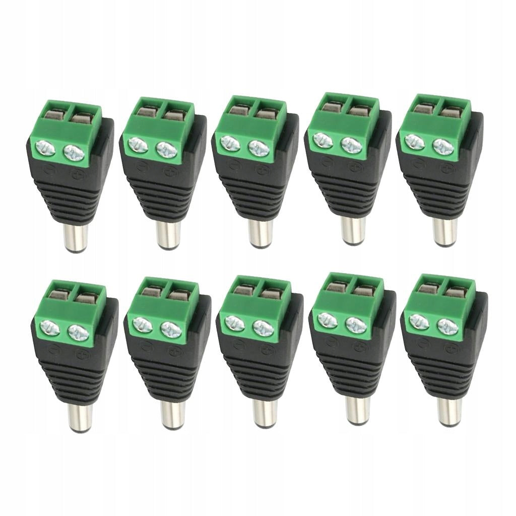 10pcs Male + Female 12V DC Power Connector (5.5mm x 2.1mm), Socket