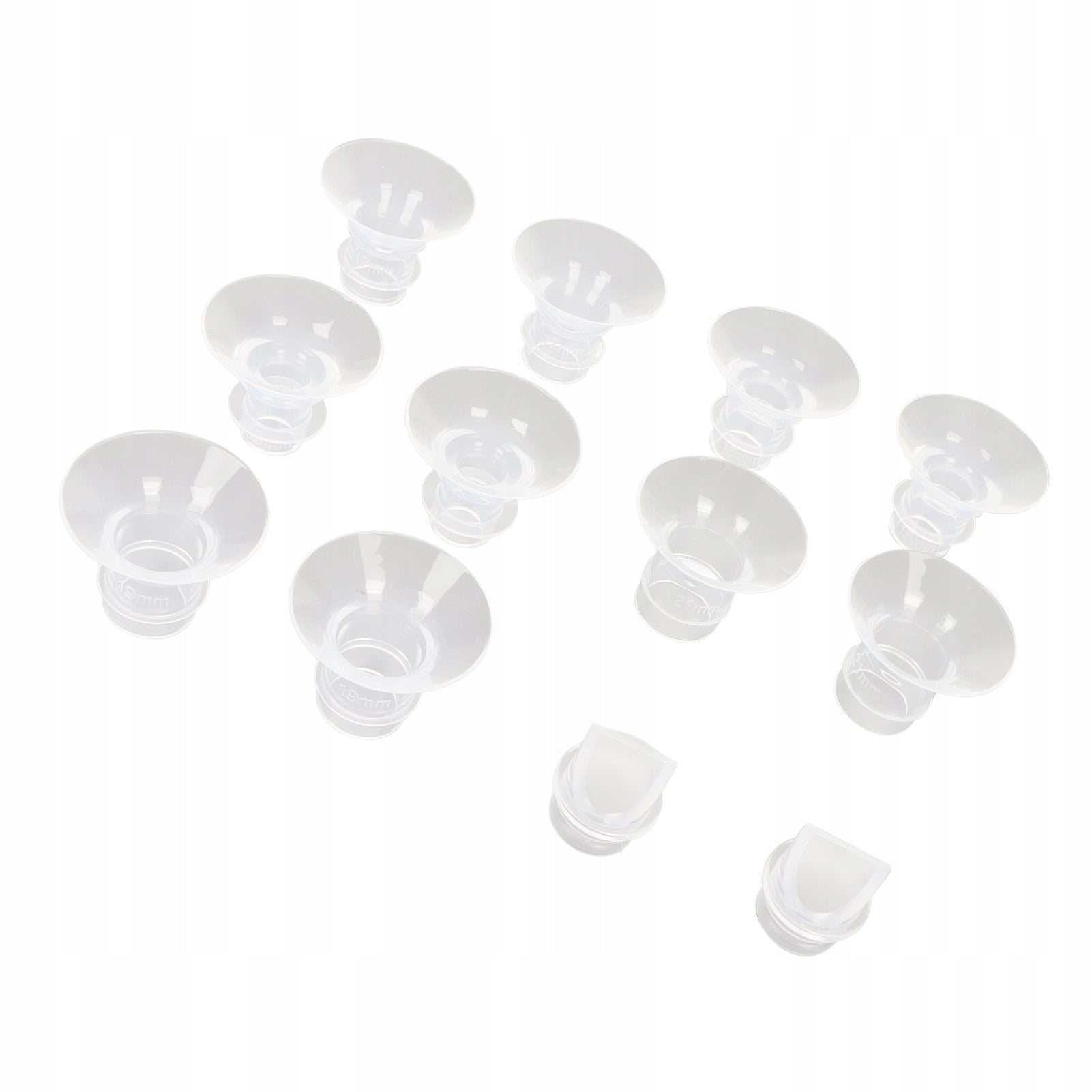 10pcs QS Silicone Wearable Insert Chest Pump Collar