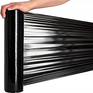 10x 3 kg black stretch foil for packing parcels