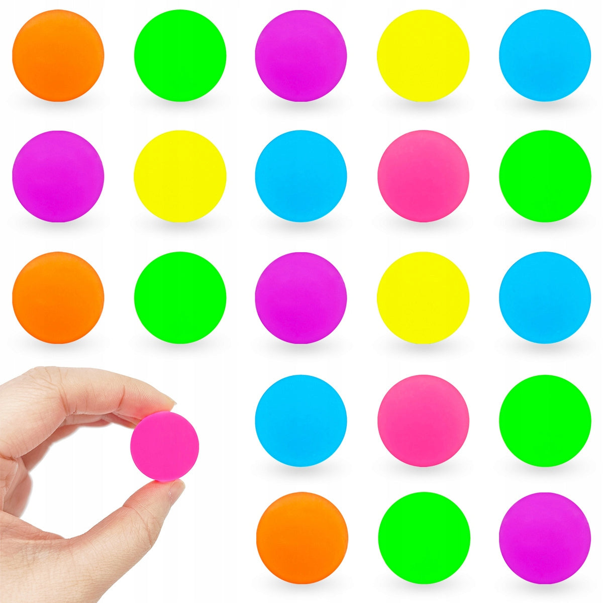 10x BALL RUBBER BALL COLORFUL JUMPING SENSORY 27mm Brand Perfect