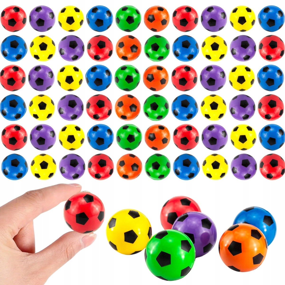 10x BALL RUBBER BALL FOOTBALL JUMPING SENSORY 27mm Manufacturer code 5904873307967