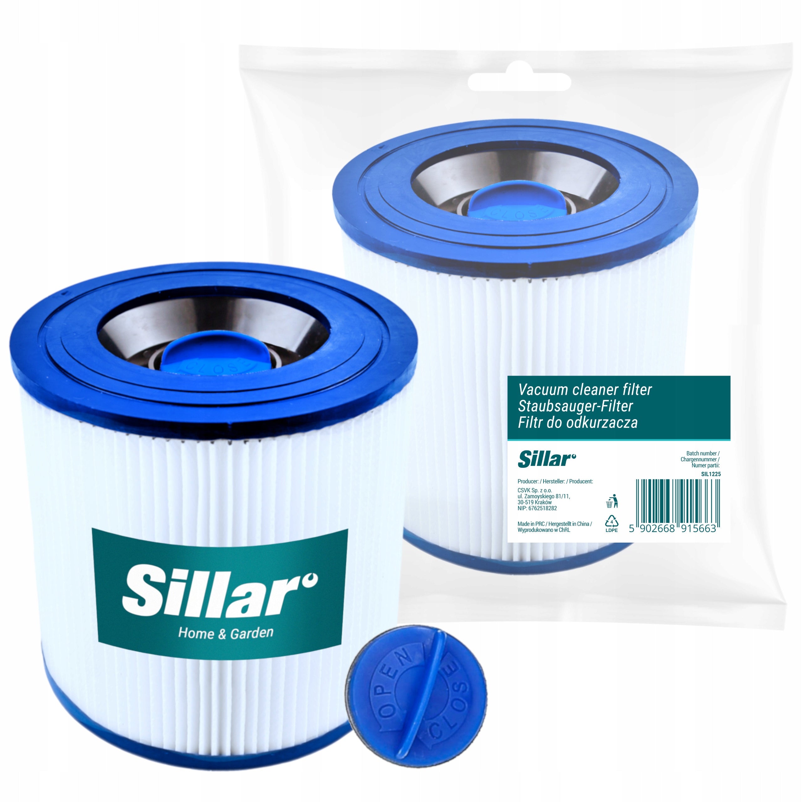 10x Bags + washable filter for Karcher WD2 WD3 KWD WD3.200 MV3 vacuum cleaner Manufacturer code 2_SIL1017_SIL1225