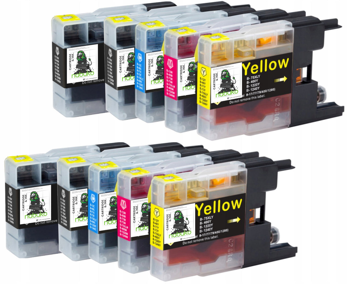 10x Brother LC1240 XL Ink Cartridge MFC-J5910DW MFC-J625DW