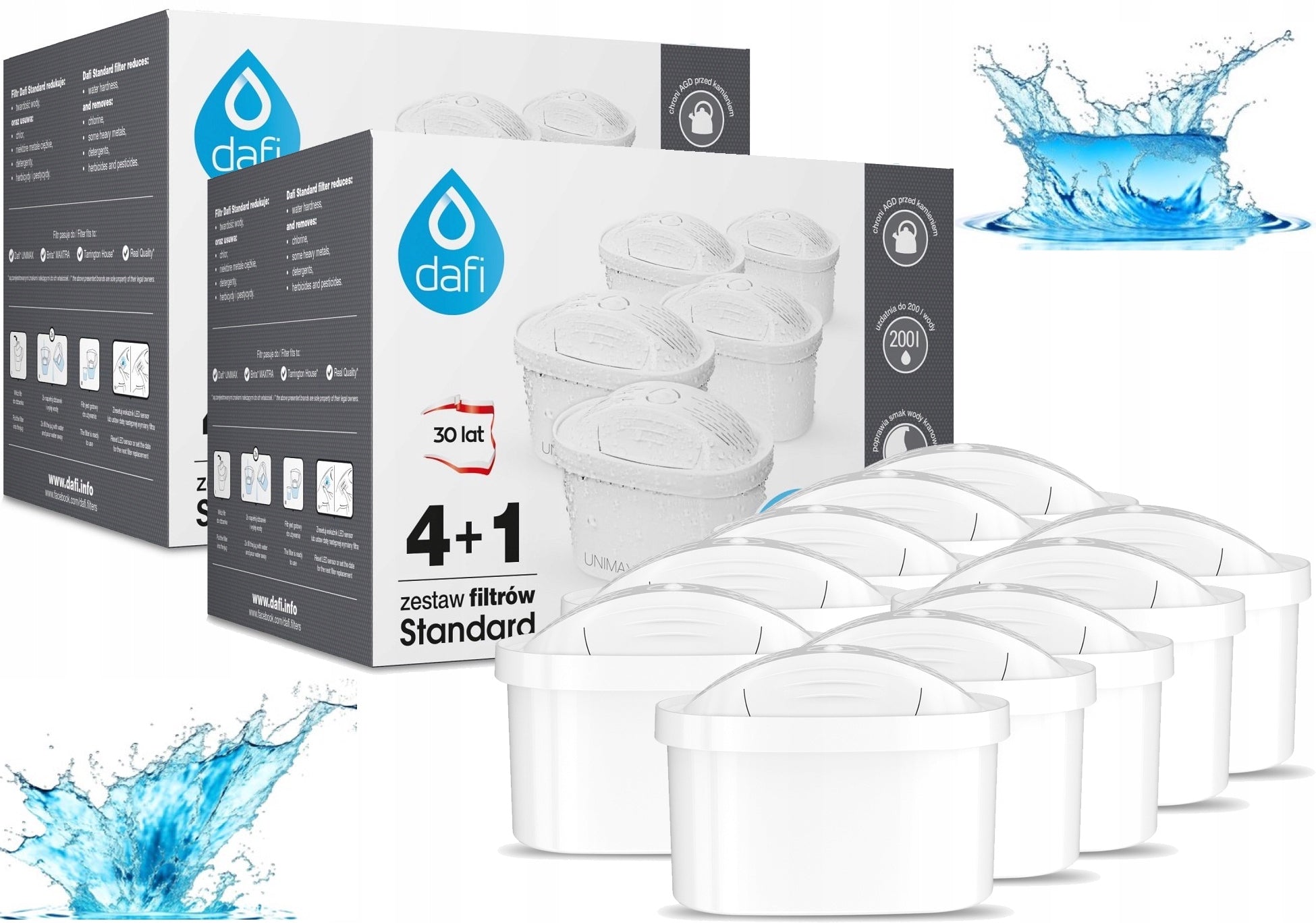 10x Cartridge Water filter for jug Dafi Unimax filters - ORIGINAL