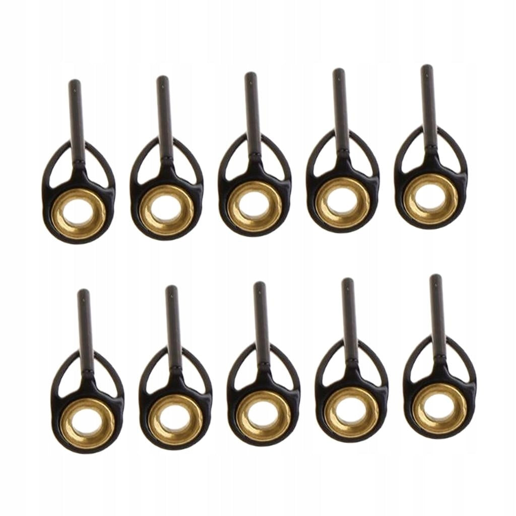 10x Durable Rod Guides Saltwater Wear resistant Tip Rings Eyes Black, 0.9mm Brand no brand