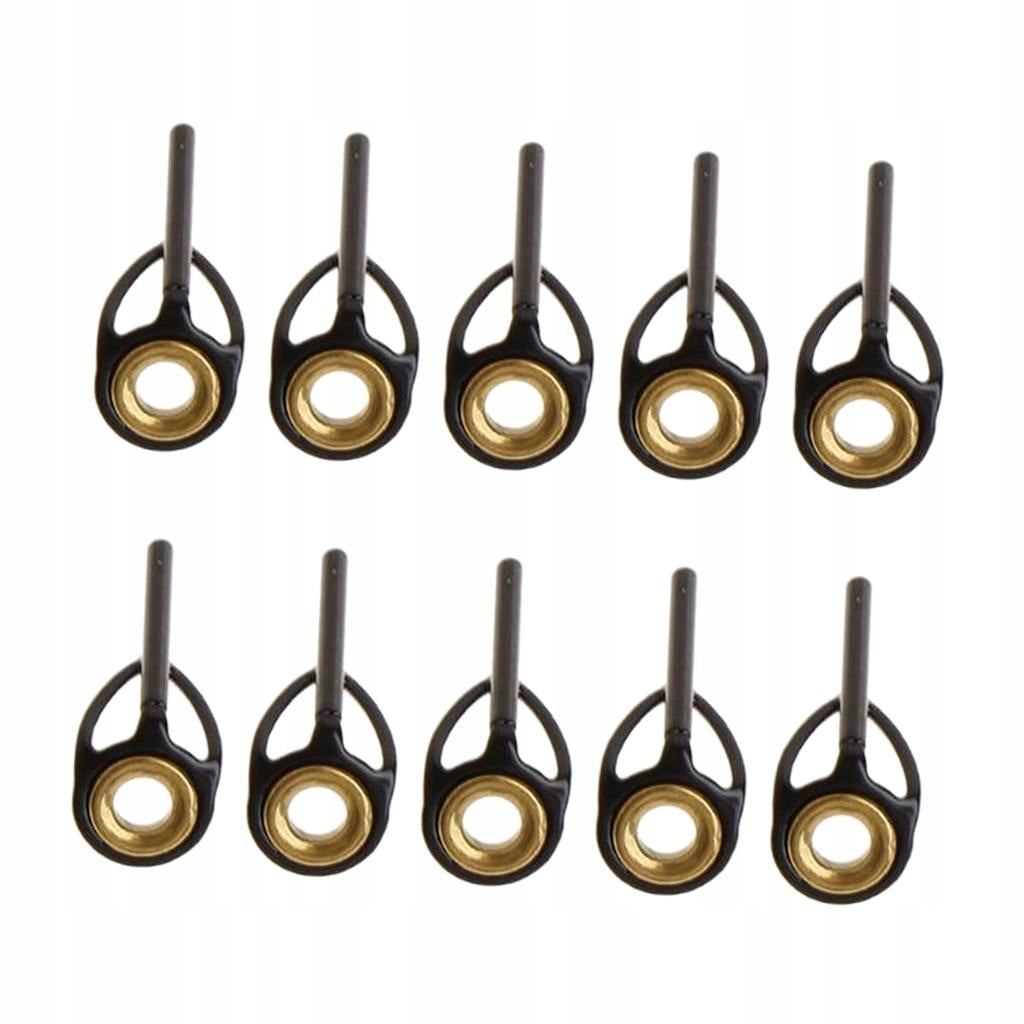 10x Durable Rod Guides Saltwater Wear resistant Tip Rings Eyes Black, 0.9mm Model Pierścień oczka wędki