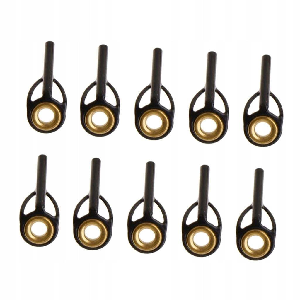 10x Durable Rod Guides Saltwater Wear resistant Tip Rings Eyes Black, 1.3mm Model Pierścień oczka wędki