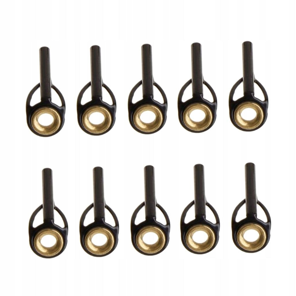 10x Durable Rod Guides Saltwater Wear resistant Tip Rings Eyes Black, 1.4mm Brand no brand