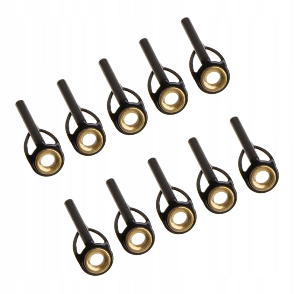 10x Durable Rod Guides Saltwater Wear resistant Tip Rings Eyes Black, 1.4mm Weight 4 g