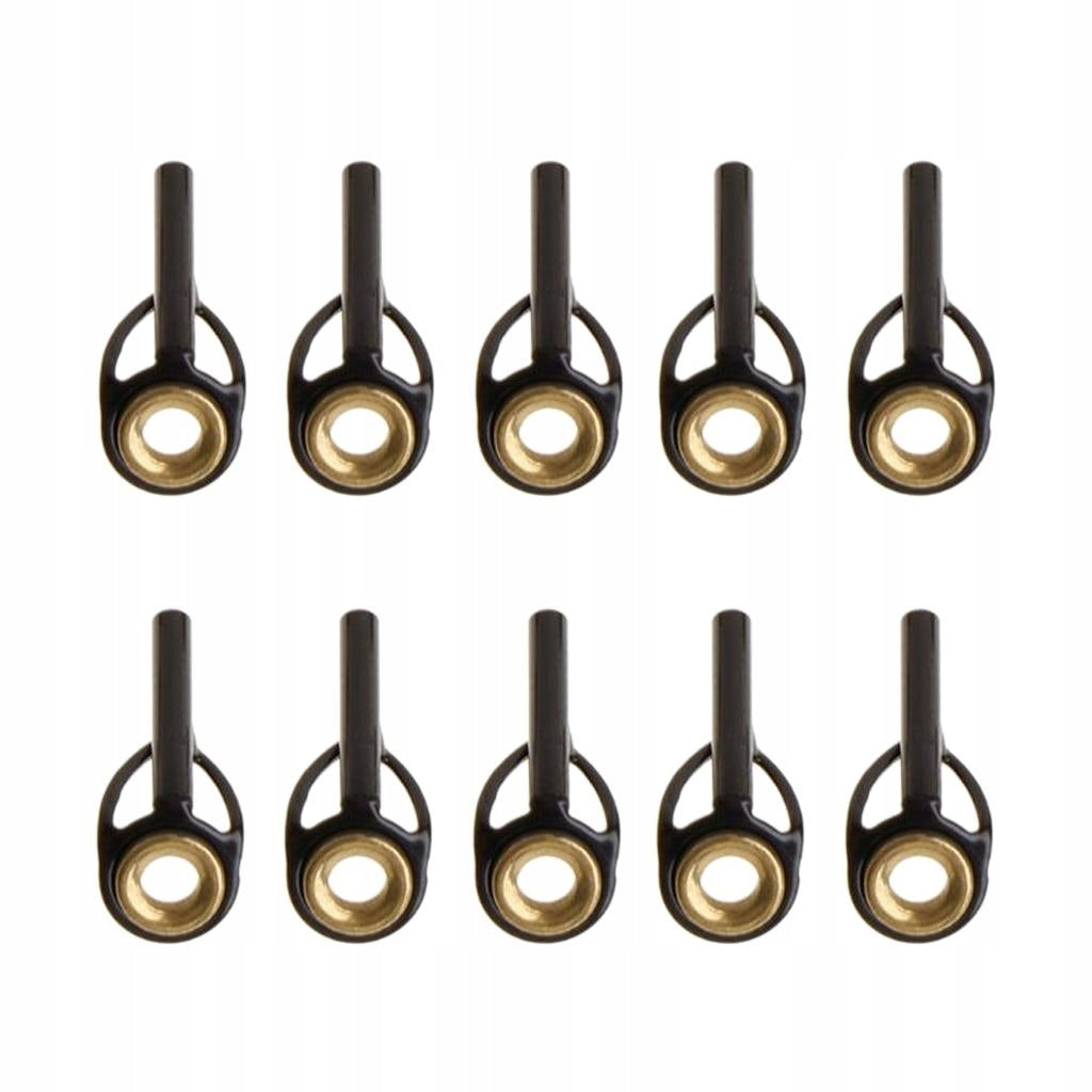 10x Durable Rod Guides Saltwater Wear resistant Tip Rings Eyes Black, 1.4mm