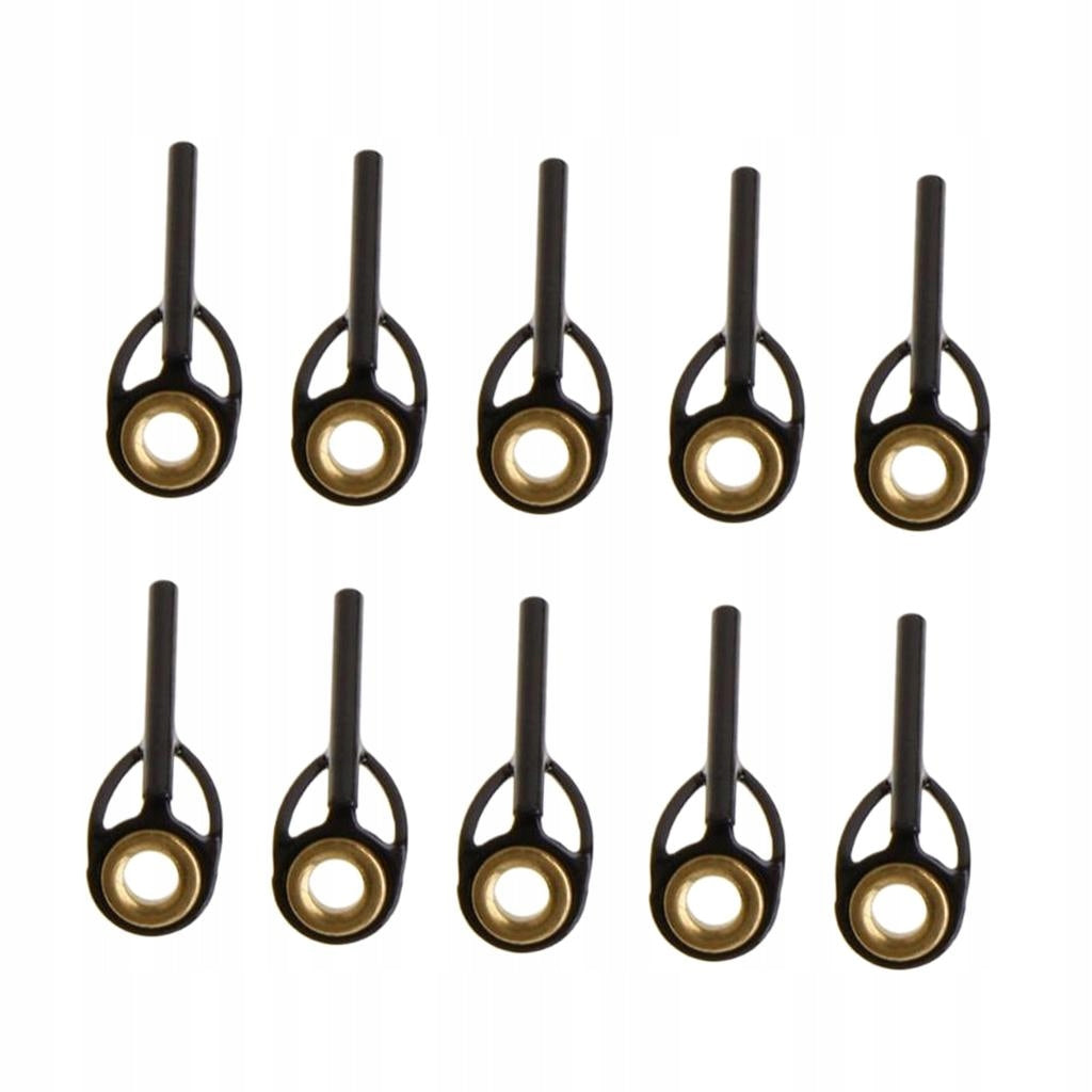10x Durable Rod Guides Saltwater Wear resistant Tip Rings Eyes Black, 1.6mm Model Pierścień oczka wędki
