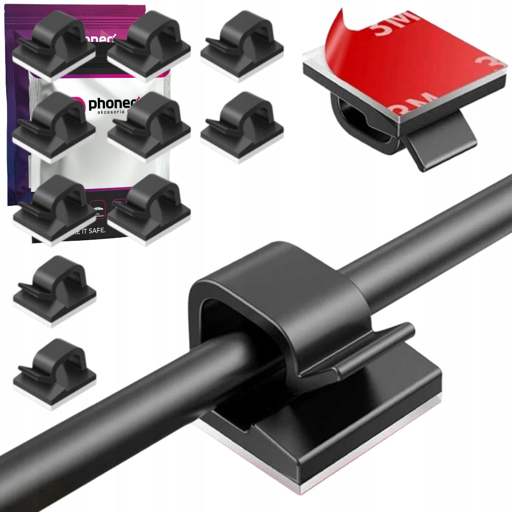 10x HANDLE CLIP ORGANIZER for CABLES 5MM SET