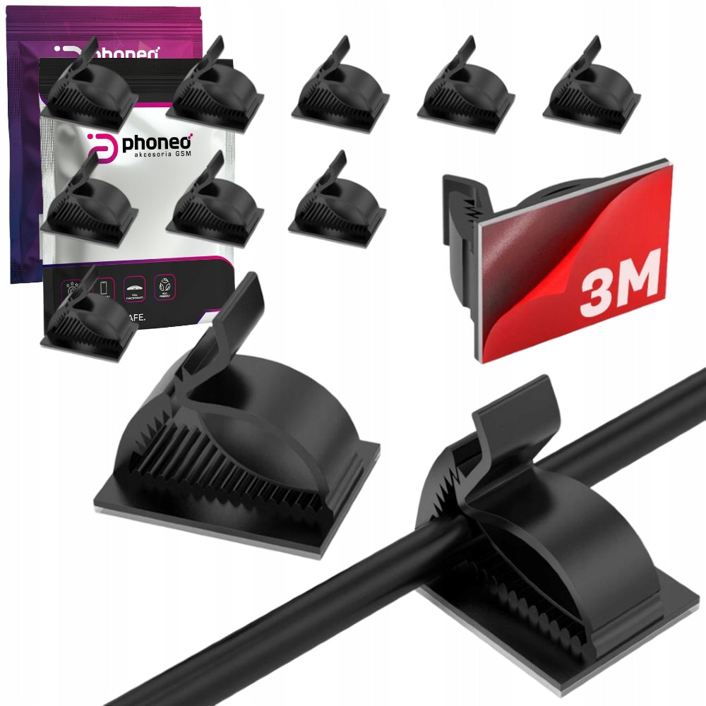 10x HANDLE CLIP ORGANIZER for CABLES 6mm SET