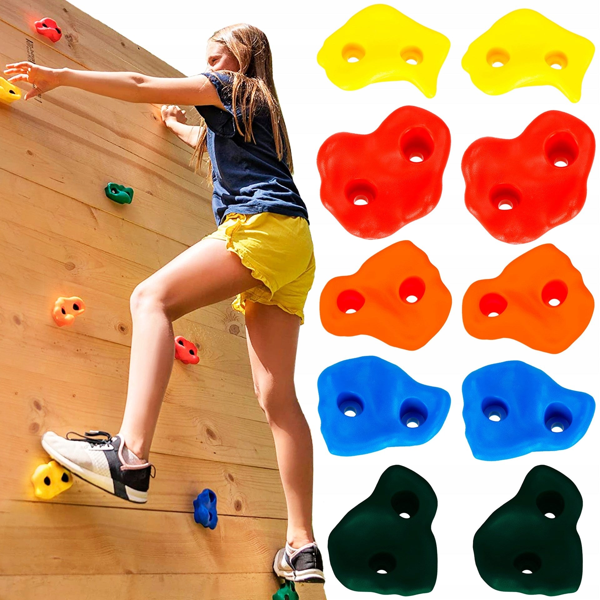 10x HANDLES CLIMBING STONES CLIMBING ROCKS SCREWS SET OF 10 Packaging status original