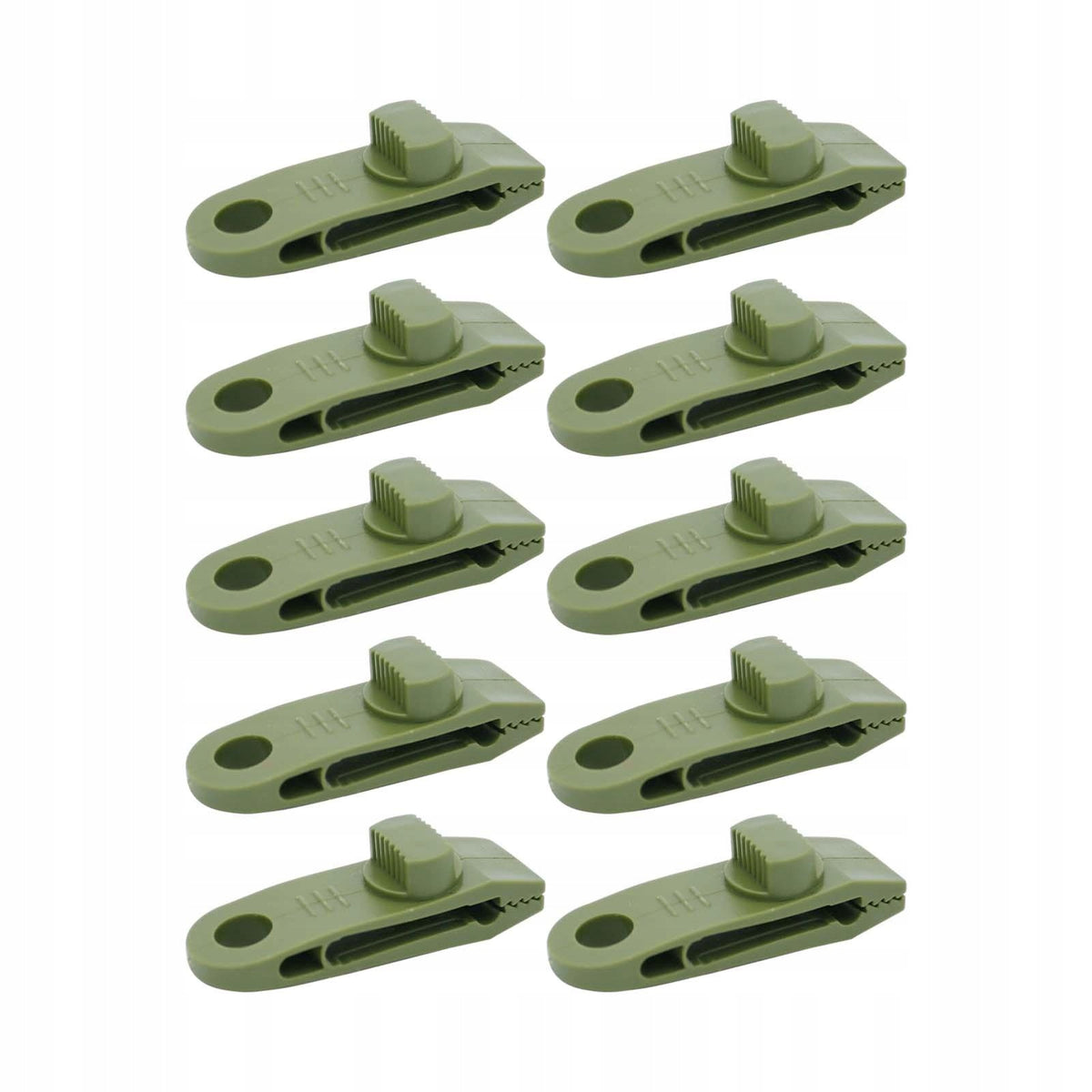 10x Heavy Duty Tent Tarp Clips Practical Multipurpose Tarp Clamps Green