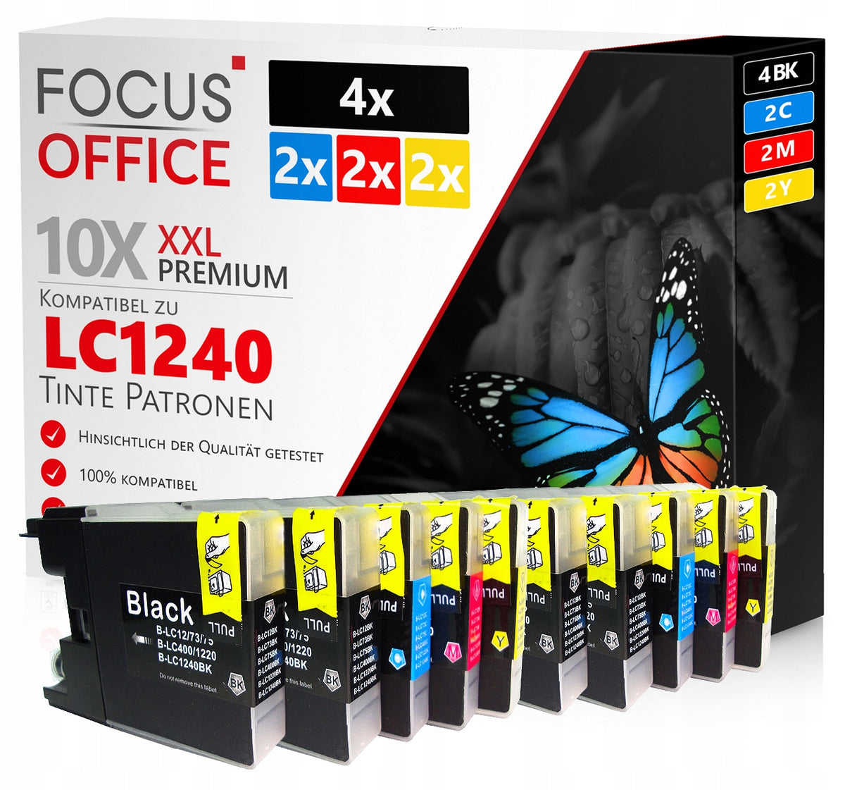 10x INK FOR BROTHER LC1280 DCP J525W J725DW LC1240