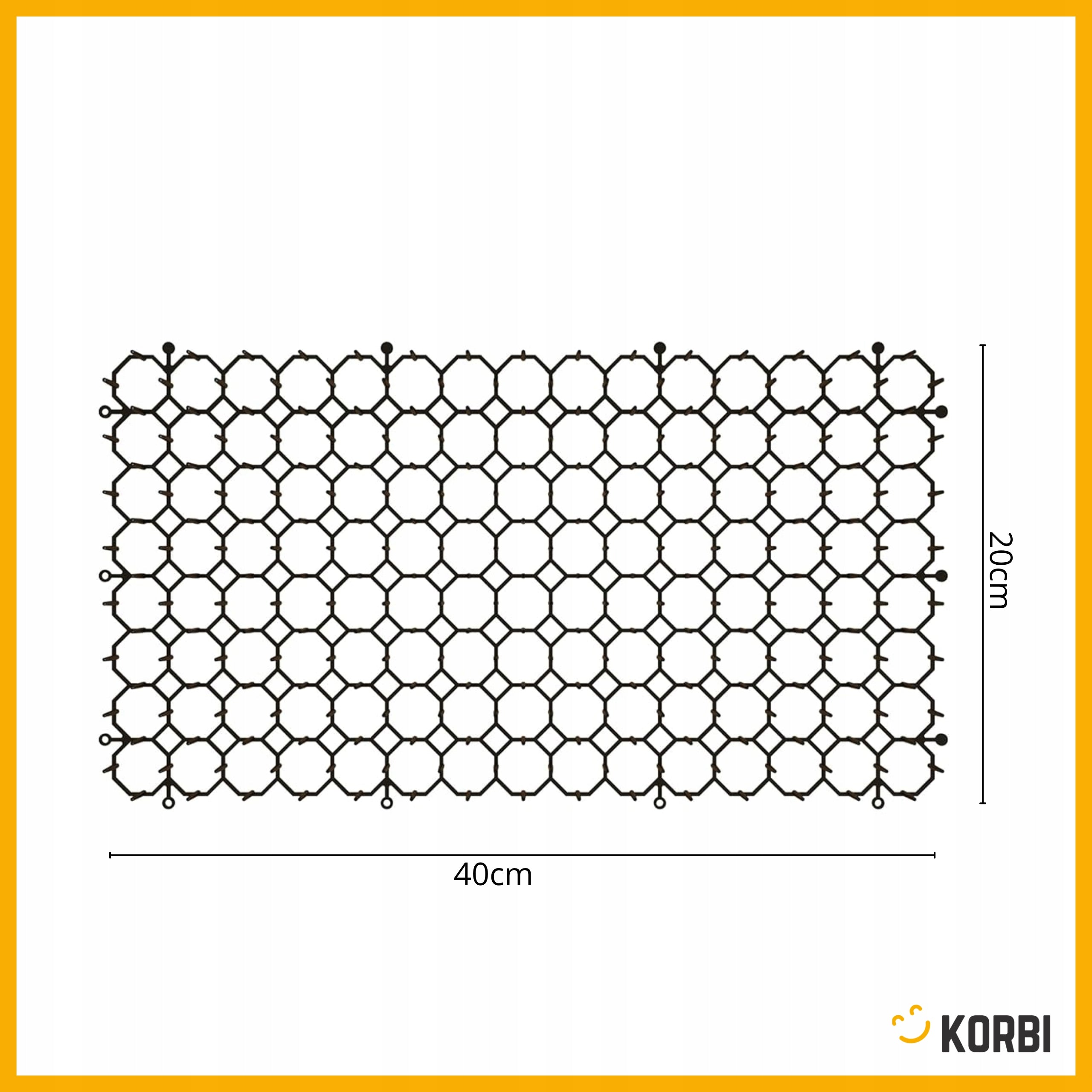 10x MAT WITH SPIKES REPELLENT CATS BARBED DOGS SAFE 20x40 cm Brand Korbi